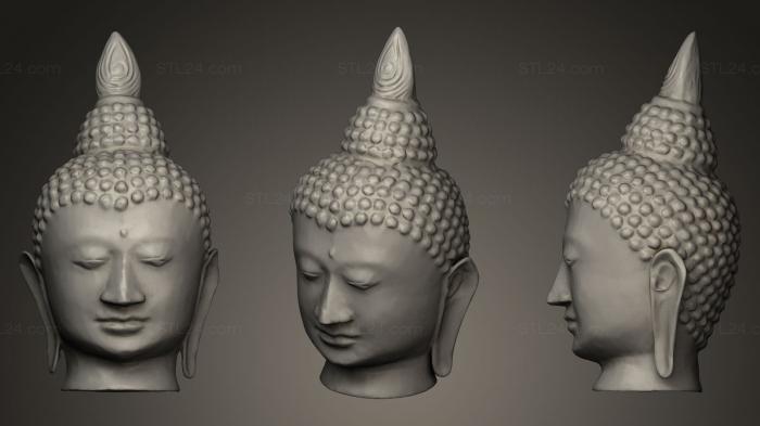 Buddha figurines (Buddha Head, STKBD_0023) 3D models for cnc